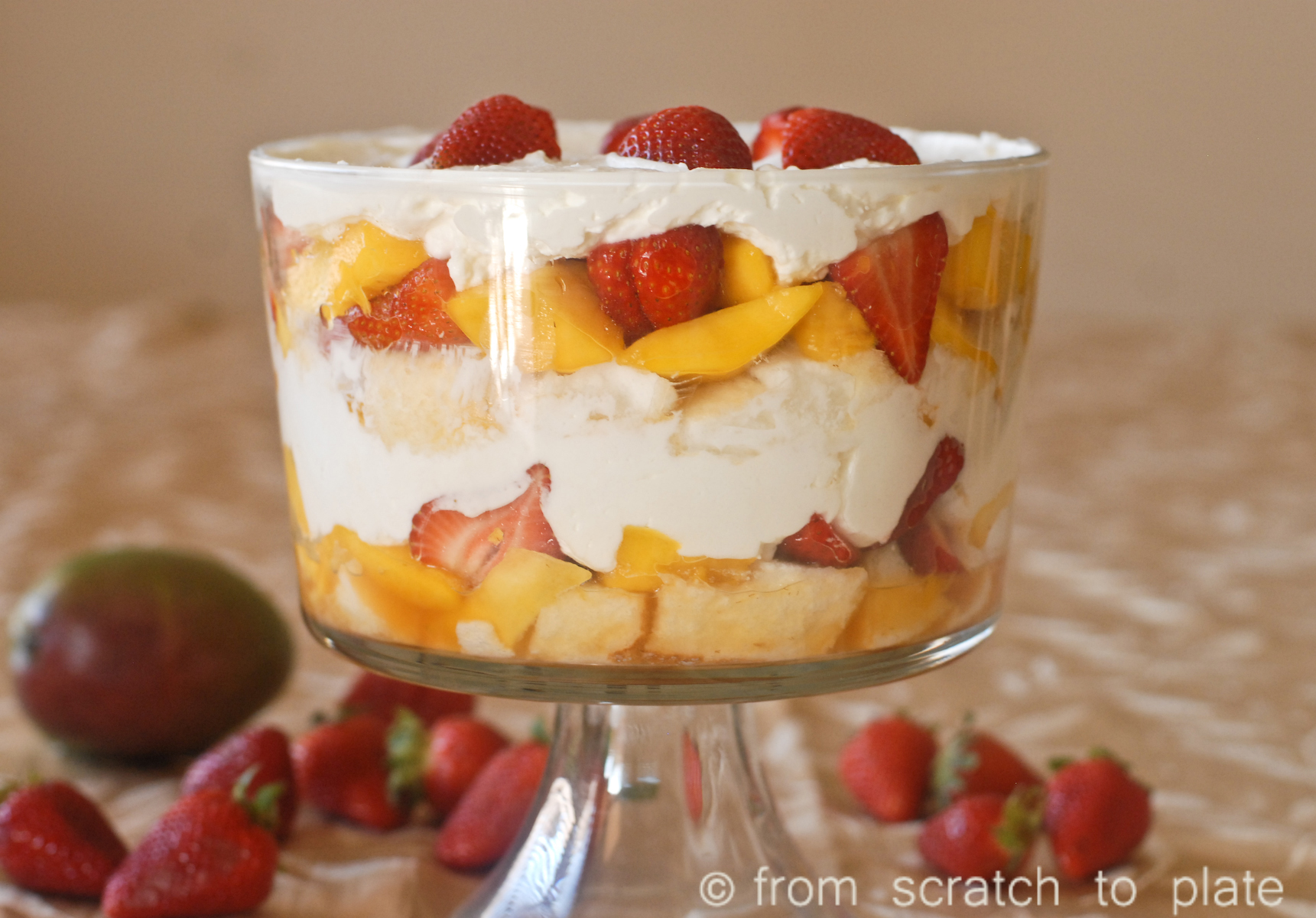 Strawberry Mango Trifle | fromscratchtoplate